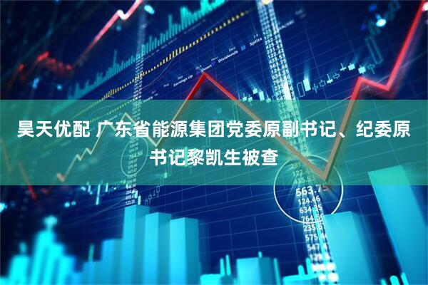 昊天优配 广东省能源集团党委原副书记、纪委原书记黎凯生被查