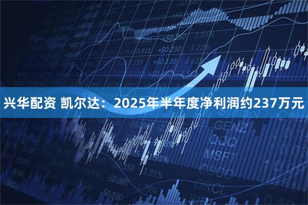 兴华配资 凯尔达：2025年半年度净利润约237万元
